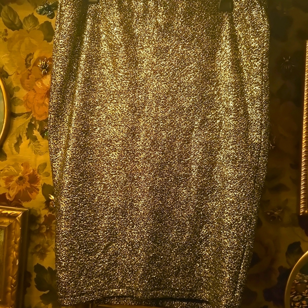 Torrid Gray Mettallic Knit Pencil Skirt